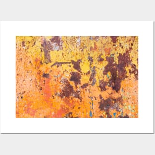 rusty metallic surface peeling Posters and Art